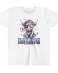 Patriotic Highland Cow Youth Tee