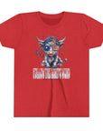 Patriotic Highland Cow Youth Tee