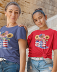 Patriotic Sunflowers Women's Tee